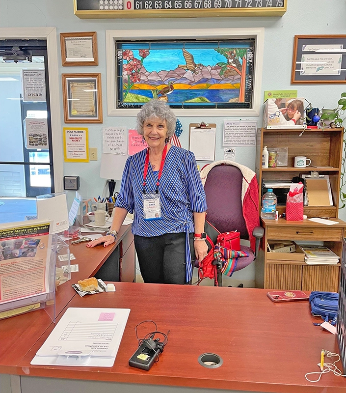 Volunteering at front office